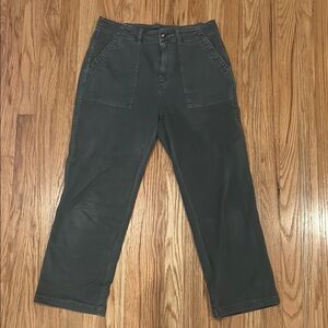 Faherty Washed Black raw hem utility pants
